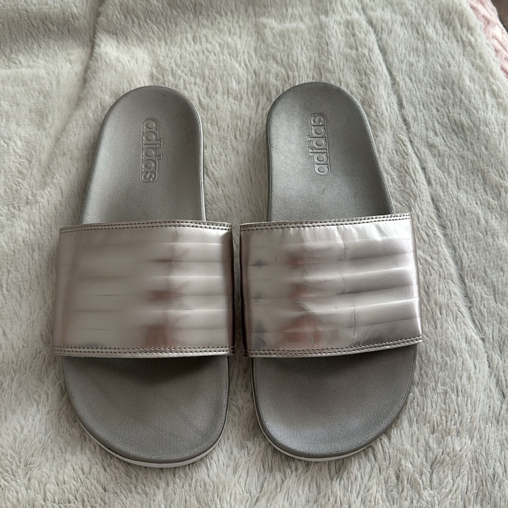 Adidas Silver Slides